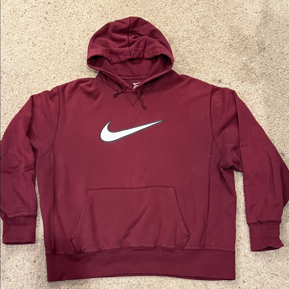 Nike Men's Burgundy Hoodie